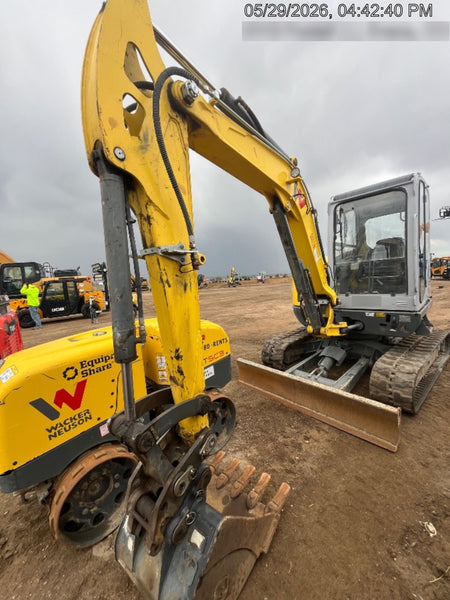 2019 Wacker Neuson EZ53 WACKER NEUSON EZ53 12K Excavator, TRK,LGD,CAB,PC