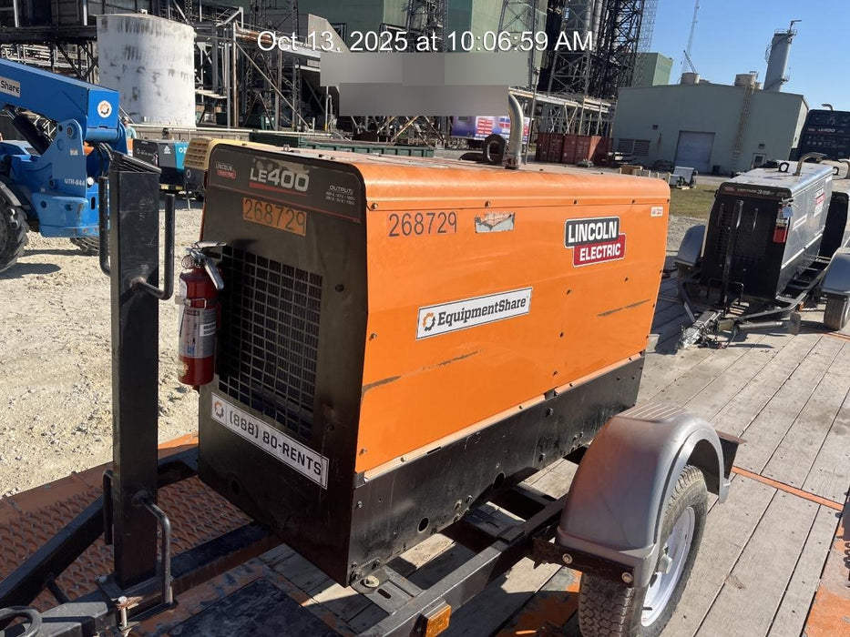 2022 Lincoln Electric LE400 Kubota V1505, Trlr, Cable Rack, Light Kit, ES Decals, T3