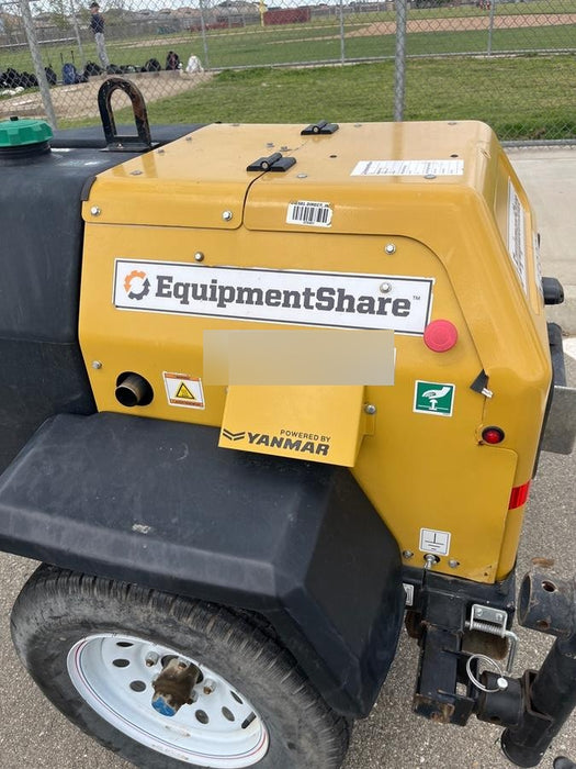 2021 Allmand NLV3GR (4) LED Light Fixture 350W, 23' Vertical Mast, 3kW Prime, Towable, Deep Sea L401, Leveling Jacks, Yanmar T4F 5.8hp