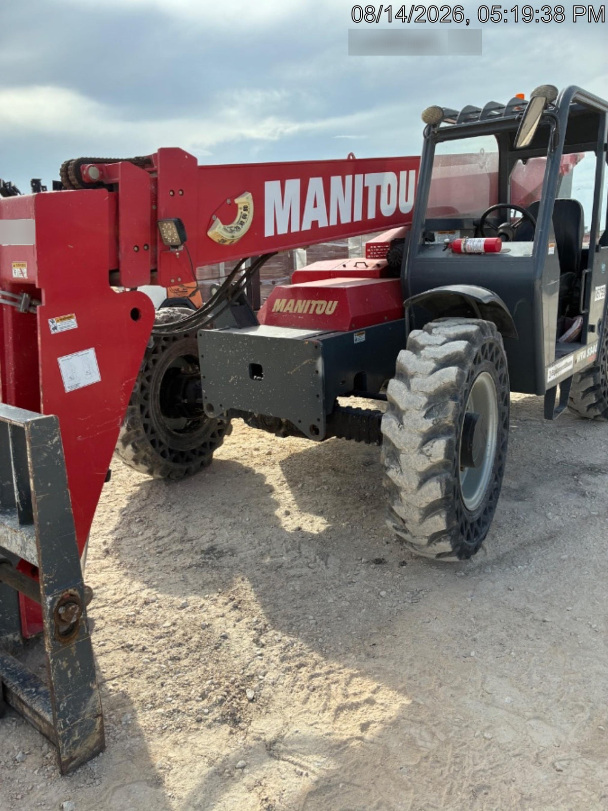 2019 Manitou MTA8044 MTA 8044 - 74 HP T4, Canopy, Worklights/Strobe, Beacon, 66" Carriage, 48" Forks, Solid Tires, Lift Hook, Aux Hydraulics