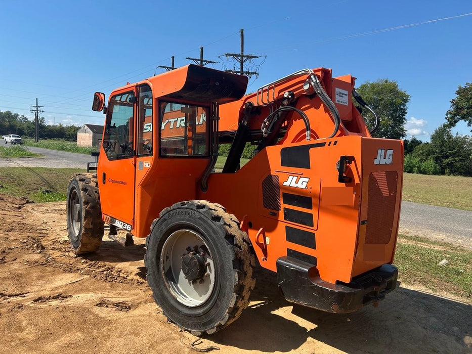 2019 Skytrak 6036 Cab/Heat/Air, Solid Tires, LED Work Lights, Beacon w/50" Carriage, 48" Pallet Forks