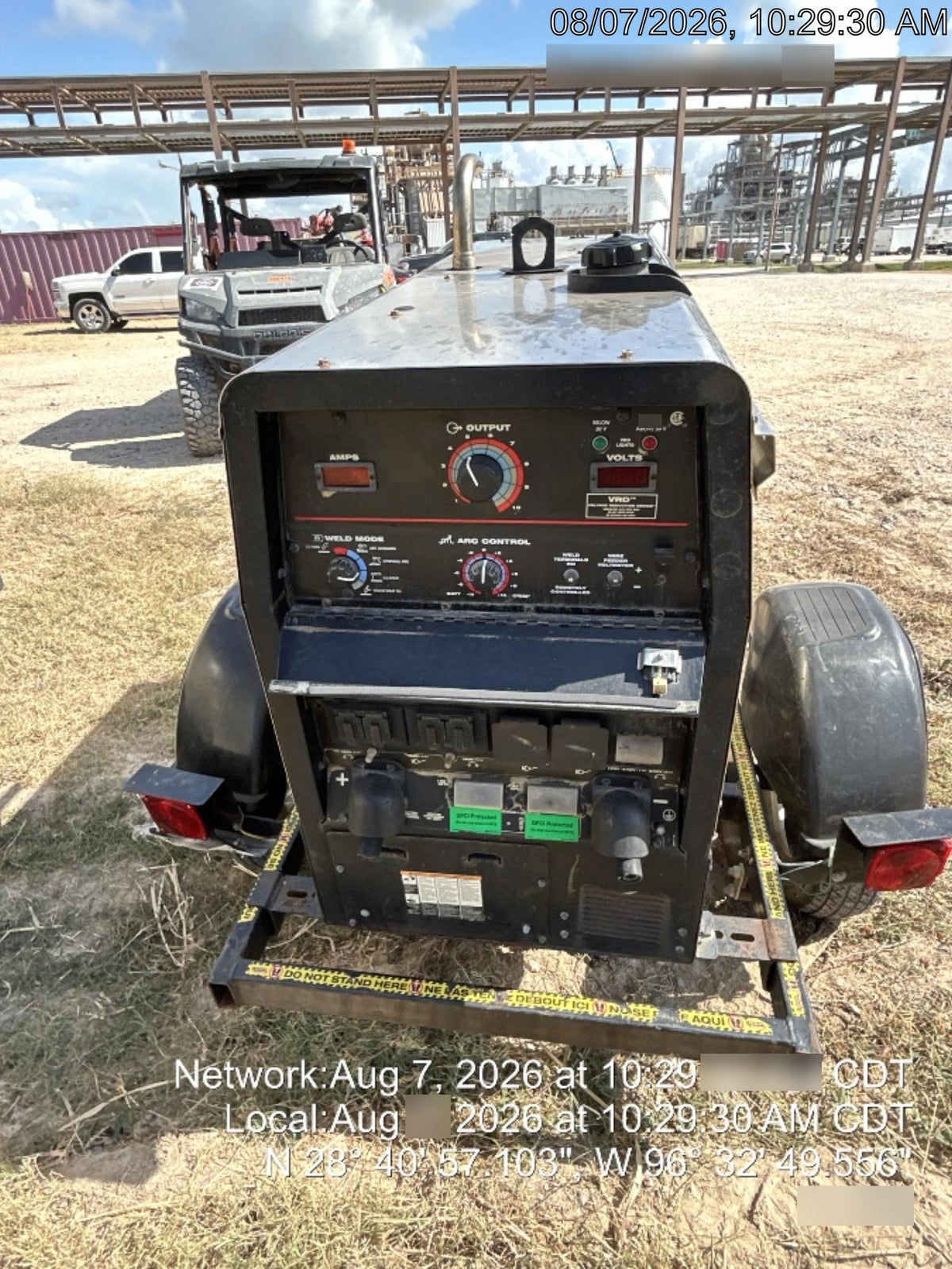 2019 Lincoln Electric Vantage 322 Ready-Pak 3, Two Wheel Trailer, Fender and Light Kit, Cable Rack