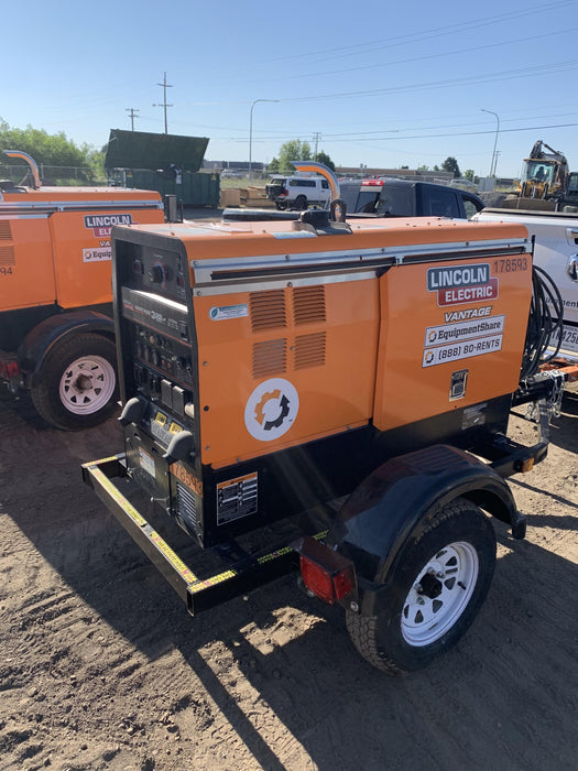 2021 Lincoln Electric Vantage 322 Vantage 322 Ready Pak 3 w/ Decals, ORANGE (includes trailer, cable rack, fender light kit) NO Telematics