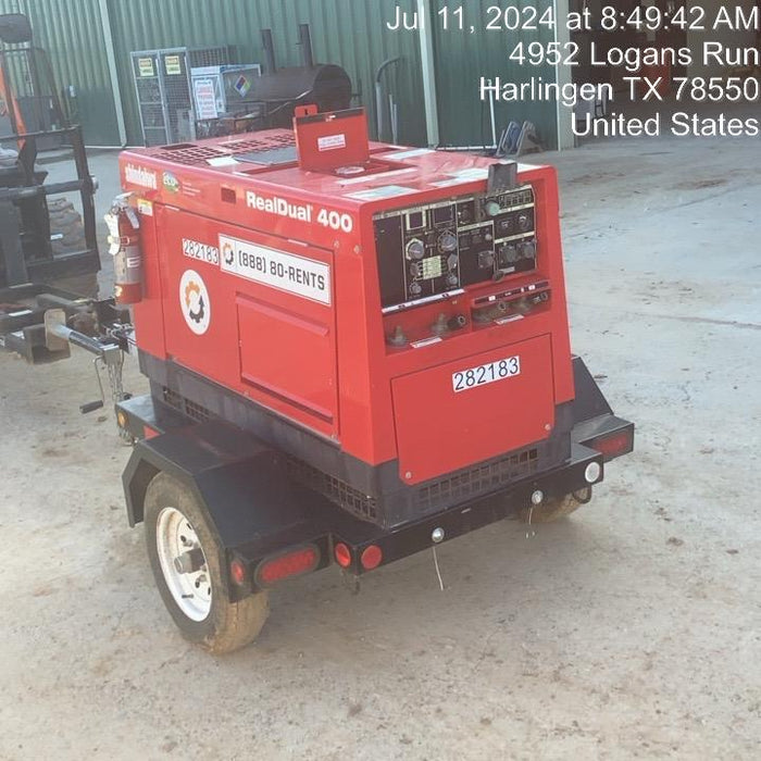 2022 Shindaiwa DGW400MDL Kubota D902 Engine, 23 HP, Dual Op Welder, Wire, Arc, Droop Stick, Tig, and CC Stick Functionality, Simulphase, 3 Phase and 1 Phase Gen Output, Single Axle NB Trlr, Slr Trckl Chrg 12V 12W, Fire Ext