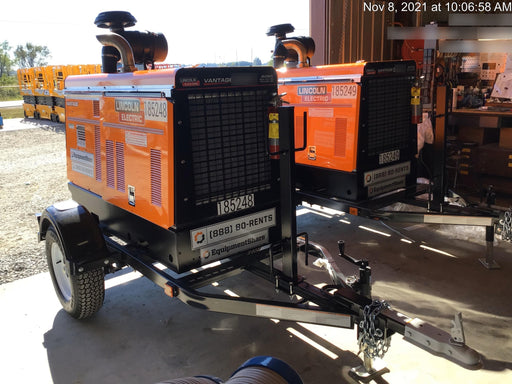 2021 Lincoln Electric Vantage 549X Ready Pak 3, ORANGE (includes trailer, cable rack, fender light kit)