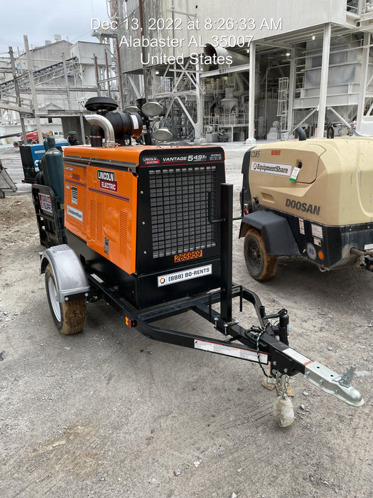 2022 Lincoln Electric Vantage 549X Crosslink Technology, Trailer Mounted, ES Decals, T3