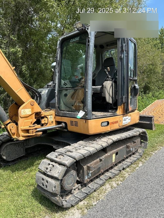 2015 Case CX80C CLOSED CAB, A/C, RUBBER TRACKS PADS, 7'-2" ARM