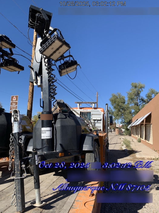 2022 Allmand NLV3GR (4) LED Light Fixture 350W, 23' Vertical Mast, 3kW Prime, Towable, Deep Sea L401, Leveling Jacks, Yanmar T4F 5.8hp