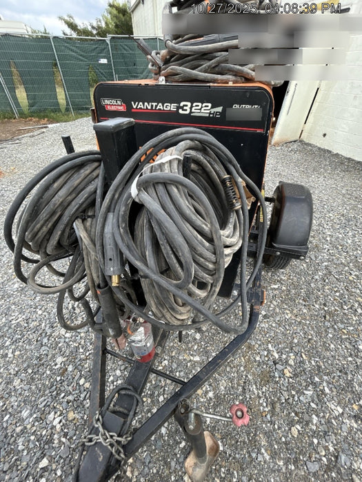 2021 Lincoln Electric Vantage 322 Vantage 322 Ready Pak 3 w/ Telematics & Decals, ORANGE (includes trailer, cable rack, fender light kit)