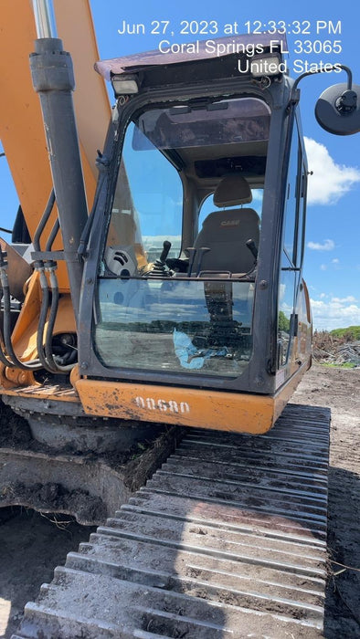 2016 Case CX350D CAB A/C, 13'-3" ARM, STEEL TRACKS, THUMB