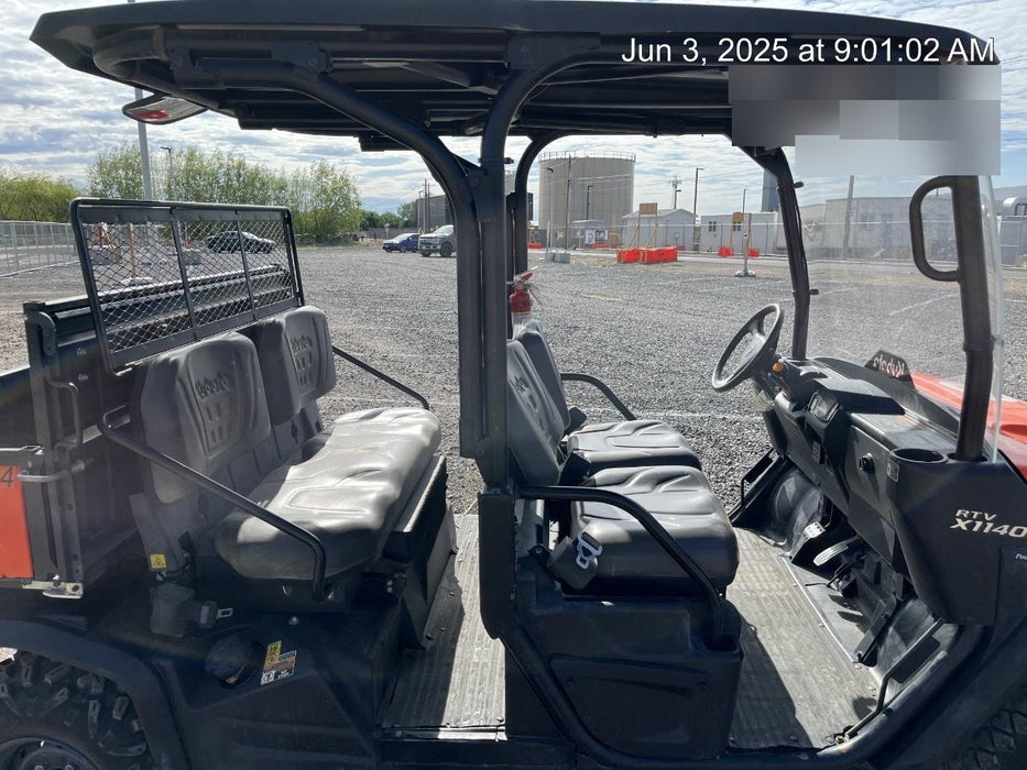 2022 Kubota RTV-X1140W-H Plastic Canopy, Windshield Acrylic Clear, LED Strobe Light, Wire Harness Kit, Back up Alarm