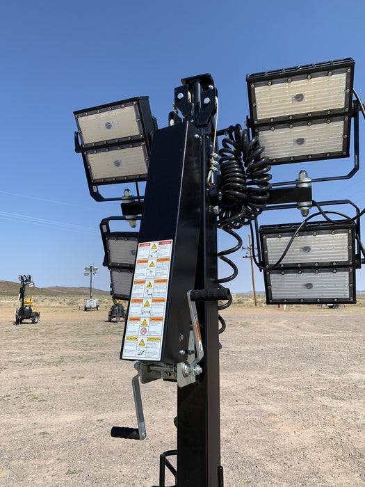 2022 Allmand NLV3GR (4) LED Light Fixture 350W, 23' Vertical Mast, 3kW Prime, Towable, ES Decals, T3