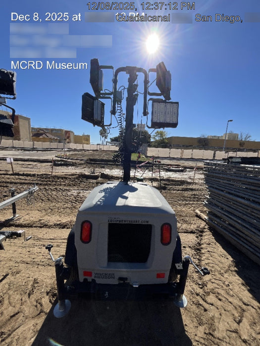 2024 Wacker Neuson LTT4 Diesel, Kohler KDW702, Deep Sea Controller, Auto Start, LED 320W, Bypass Outlet, T3