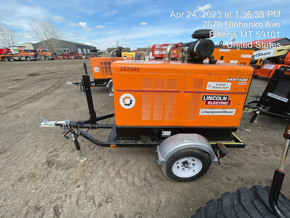 2022 Lincoln Electric Vantage 549X Crosslink Technology, Trailer Mounted, ES Decals, T3