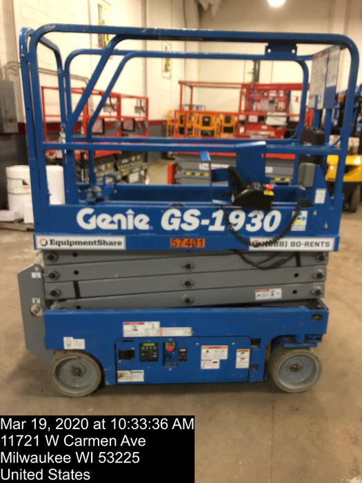 2016 Genie GS-1930 Standard Rental Specs