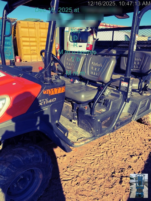 Kubota RTV-X1140W-H Plastic Canopy, Windshield Acrylic Clear, LED Strobe Light, Wire Harness Kit, Back up Alarm
