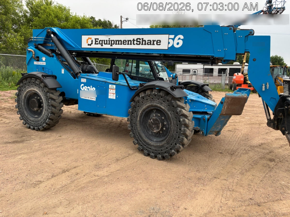 2018 Genie GTH-1056 Genie GTH-1056 w/Enclosed Cab w/HVAC, Work Lights, Solid Tires, Beacon, 60" Carriage and Forks