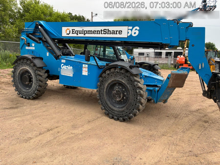 2018 Genie GTH-1056 Genie GTH-1056 w/Enclosed Cab w/HVAC, Work Lights, Solid Tires, Beacon, 60" Carriage and Forks