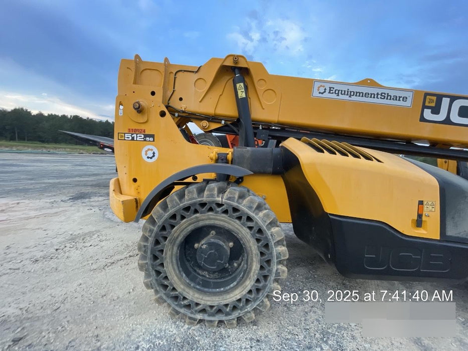 2020 JCB 512-56 Canopy, 74Hp, Solid Tires, Work Lights, Beacon, Aux Hydraulics, Back up Alarm, Lifting Eye, ES Decals