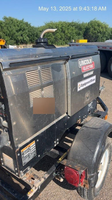 2019 Lincoln Electric Vantage 322 Welder Ready-Pak 3, Two wheel trailer, Fender and Light kit, Cable Rack