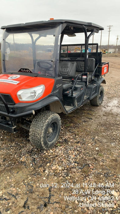 2022 Kubota RTV-X1140W-H Plastic Canopy, Windshield Acrylic Clear, LED Strobe Light, Wire Harness Kit, Back up Alarm