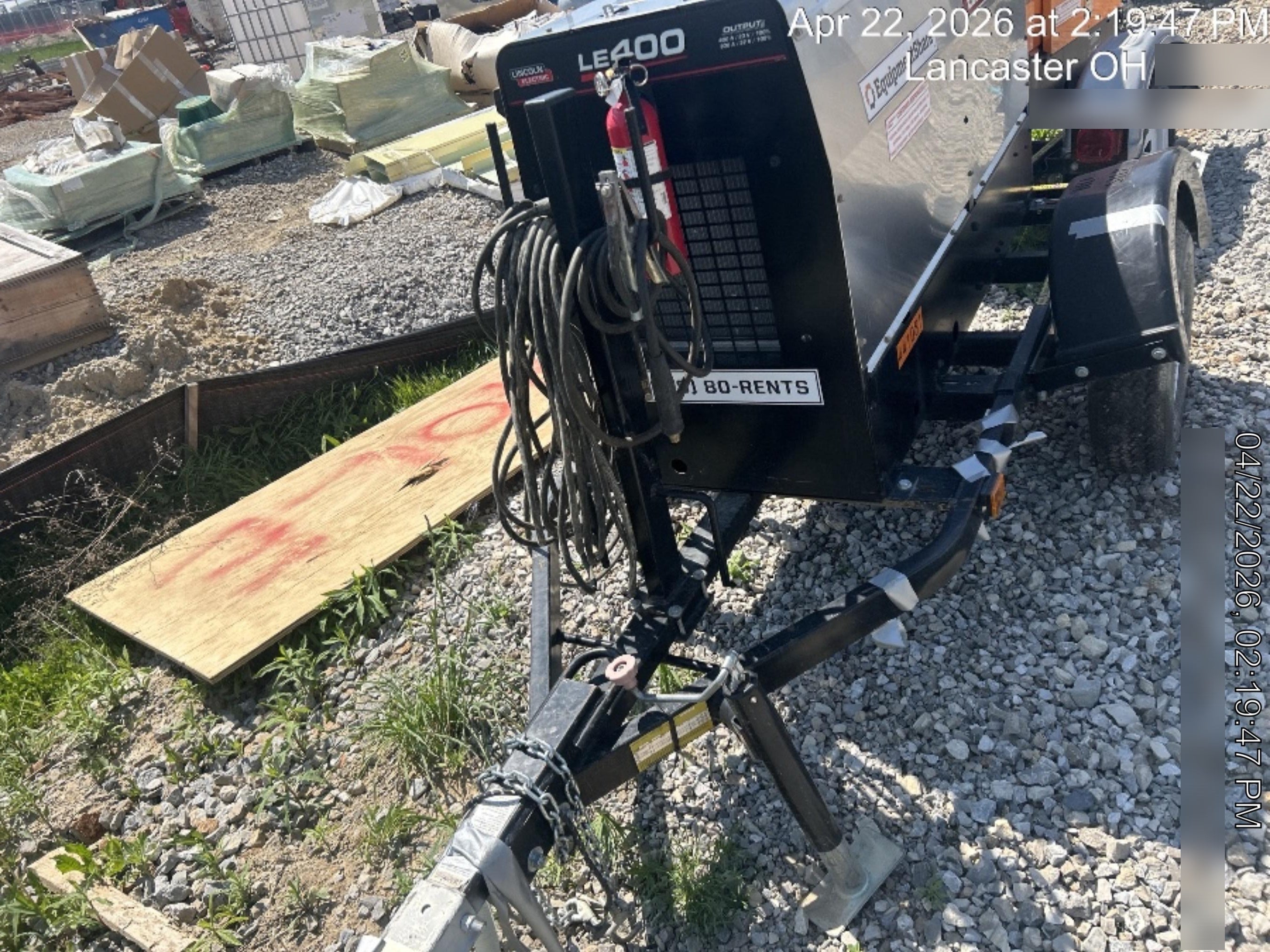2024 Lincoln Electric LE400 Kubota V1505, Trlr, Cable Rack, Light Kit, ES Decals, T3