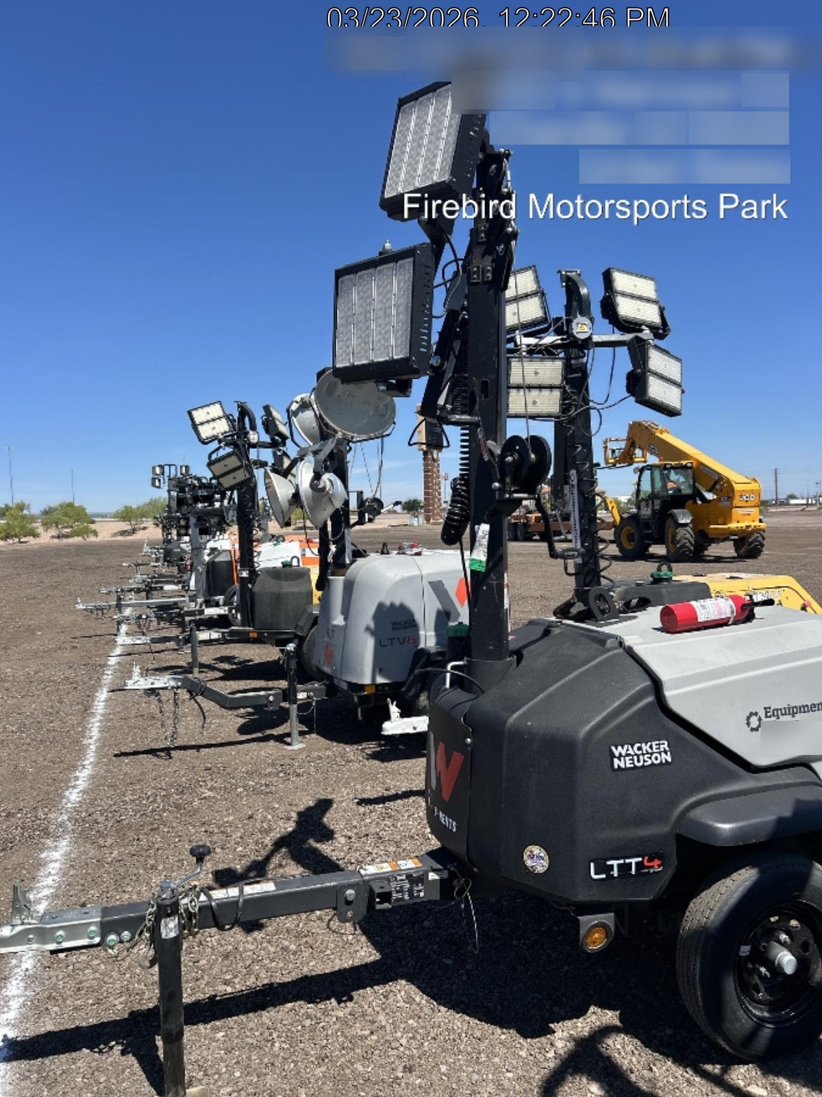 2024 Wacker Neuson LTT4 Diesel, Kohler KDW702, Deep Sea Controller, Auto Start, LED 320W, Bypass Outlet, T3