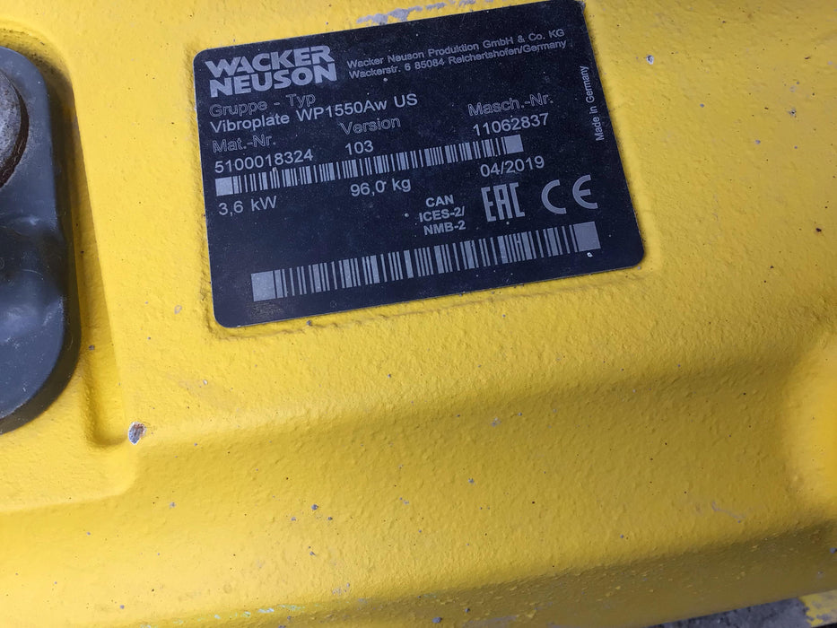2019 WACKER NEUSON WP1550AW