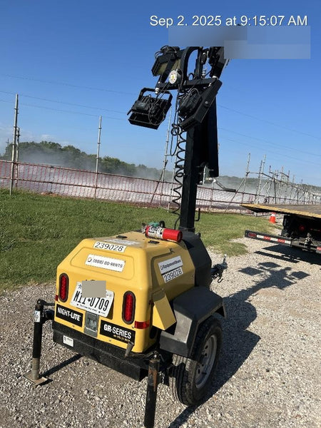 2022 Allmand NLV3GR (4) LED Light Fixture 350W, 23' Vertical Mast, 3kW Prime, Towable, Deep Sea L401, Leveling Jacks, Yanmar T4F 5.8hp