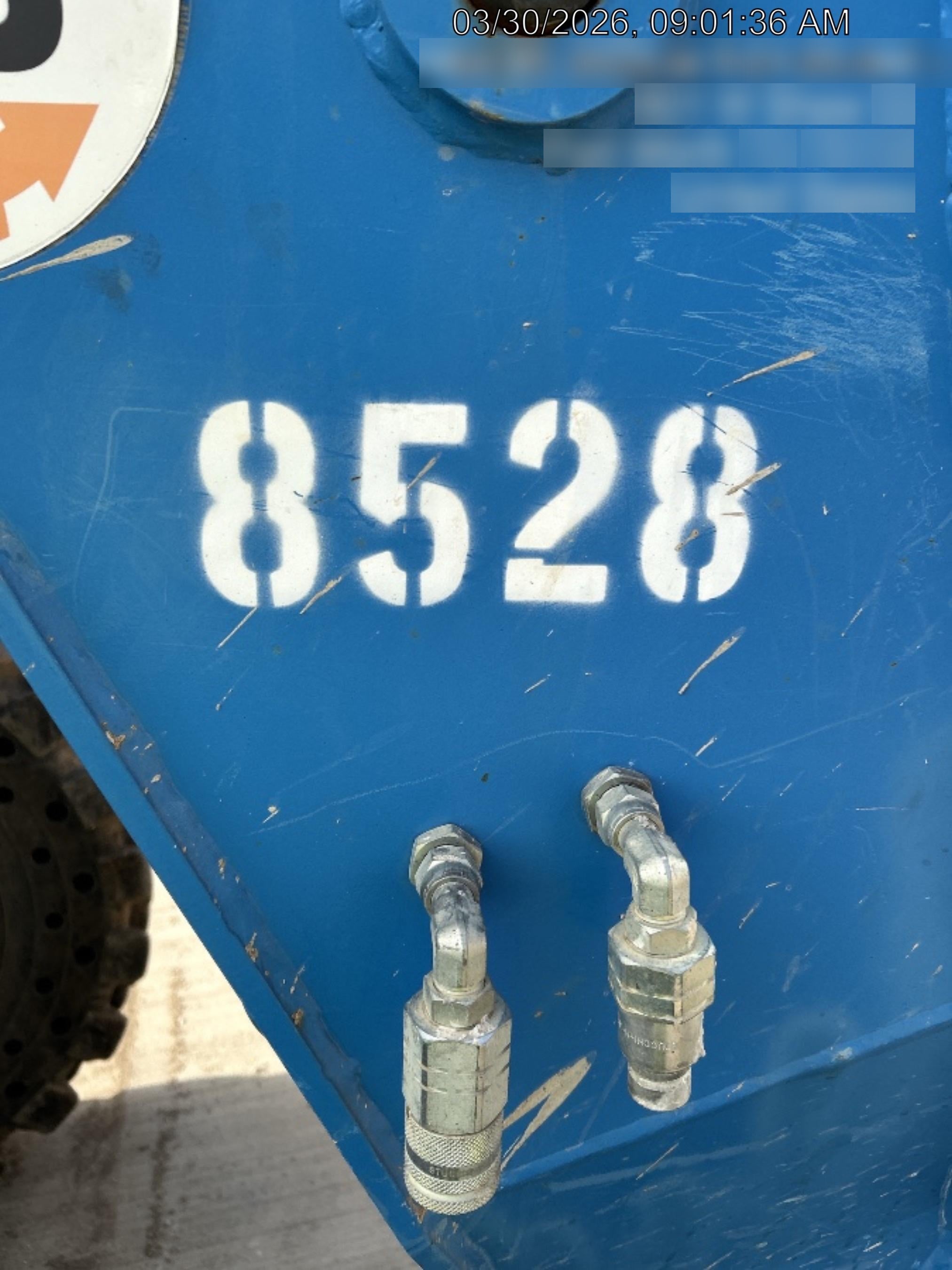 2018 Genie GTH-844 Genie GTH-844D w/Open ROPS, Solid Tires, Work Light/Beacon, 60" Carriage and Forks