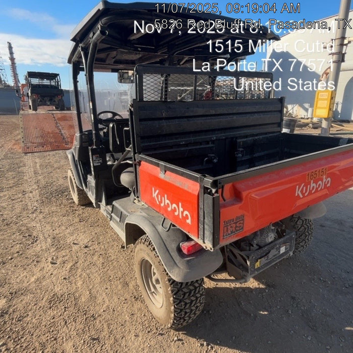 2021 Kubota RTV-X1140W-H Plastic Canopy, Windshield Acrylic Clear, LED Strobe Light, Wire Harness Kit, Back up Alarm