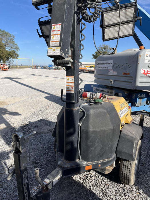 2022 Allmand NLV3GR (4) LED Light Fixture 350W, 23' Vertical Mast, 3kW Prime, Towable, Deep Sea L401, Leveling Jacks, Yanmar T4F 5.8hp