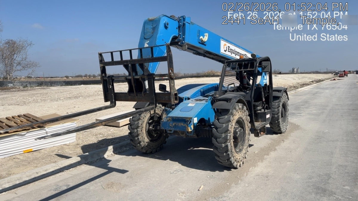 2019 Genie GTH-844 Canopy, Solid RT Tires, LED Work Lights, Beacon 60" QA Carriage, 48" Forks