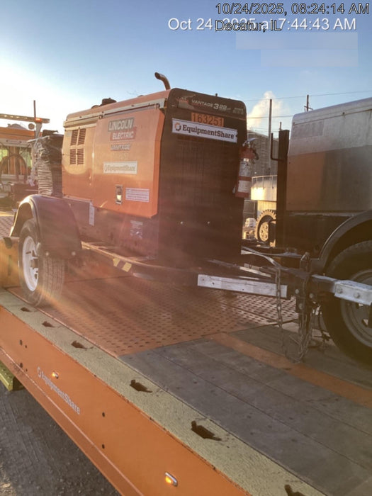 2021 Lincoln Electric Vantage 322 Vantage 322 Ready Pak 3 w/ Decals, ORANGE (includes trailer, cable rack, fender light kit) NO Telematics