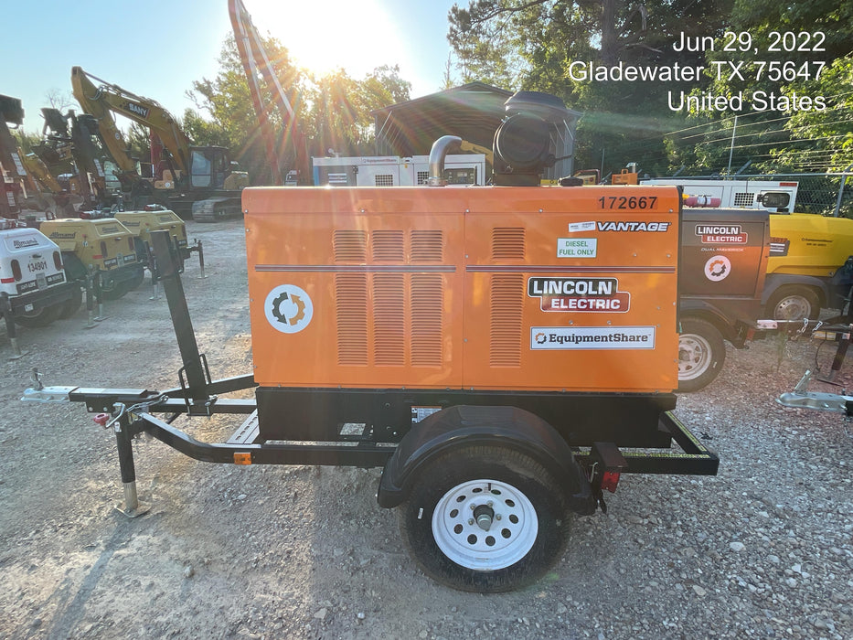 2021 Lincoln Electric Vantage 549X Ready Pak 3, ORANGE (includes trailer, cable rack, fender light kit)