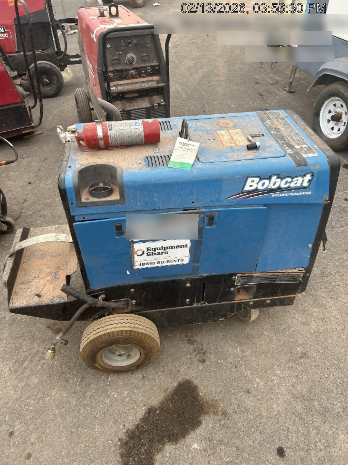 2019 Miller Electric BOBCAT 250 LP/Propane, Running Gear, Tank Bracket, Hose