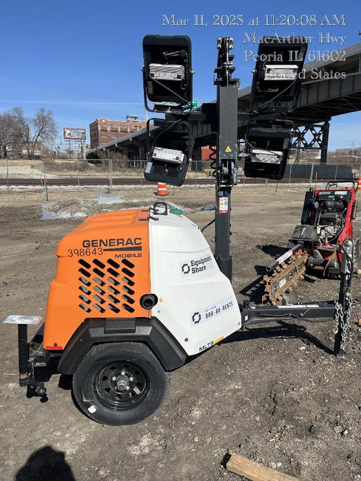 2024 Generac MLT2 Diesel, Flex Switch 120V Input, Powerzone Controller, 
(4) 320W LED Lights, 4kW Generator, 39.9 Gal Fuel Tank, 2" Ball, T3