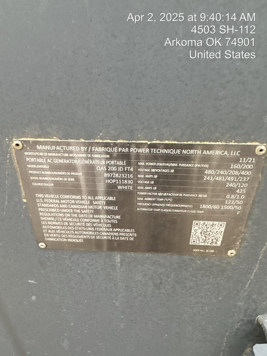 2021 ATLAS COPCO QAS200