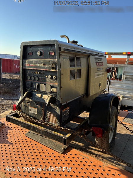 2020 Lincoln Electric Vantage 322 Welder Ready-Pak 3, w/ GPS & Decals (includes trailer, cable rack, fender light kit)