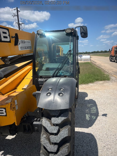 2019 JCB 509-42 JCB 509-42 Enclosed Cab, 74 HP, Solid Tires, Worklights, Beacon, Aux Hydraulics, Lifting Eye w/60" Carriage/60" Forks