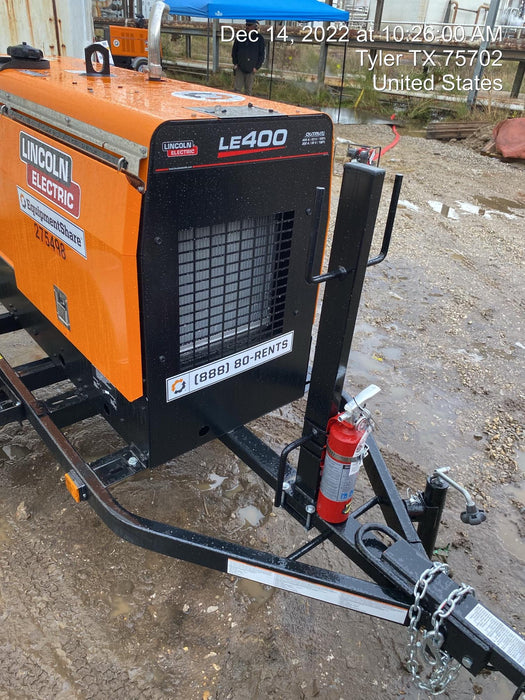 2022 Lincoln Electric LE400 Kubota V1505, Trlr, Cable Rack, Light Kit, ES Decals, T3