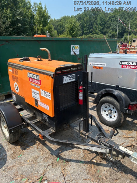 2021 Lincoln Electric Vantage 322 Vantage 322 Ready Pak 3 w/ Decals, ORANGE (includes trailer, cable rack, fender light kit) NO Telematics