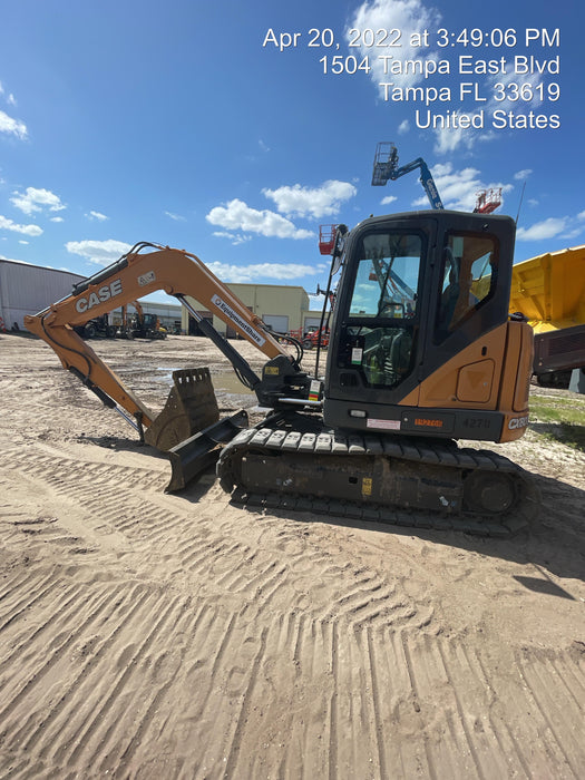 2018 Case CX80C CLOSED CAB, A/C, RUBBER TRACKS PADS, 7'-2" ARM