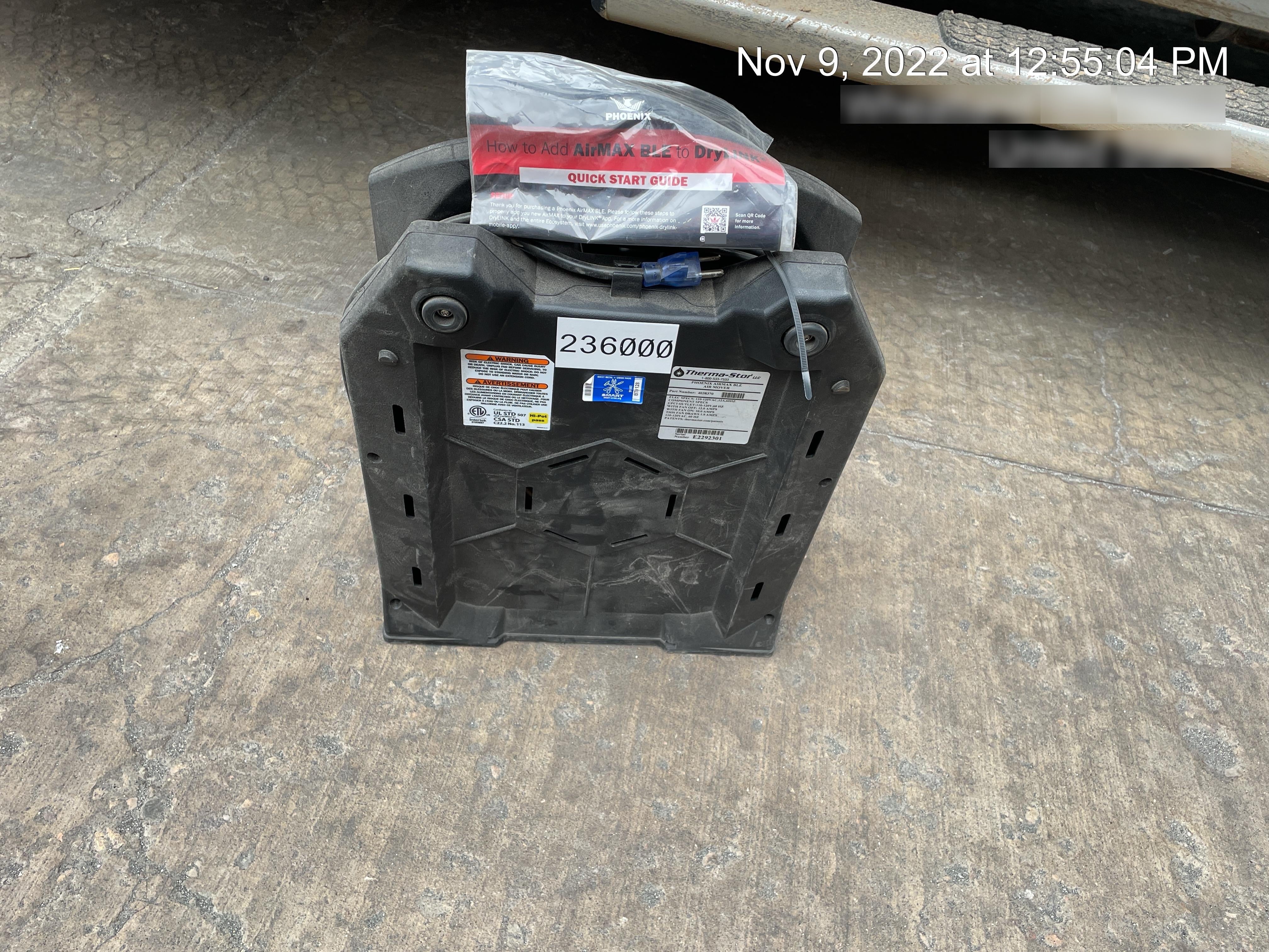 2022 PHOENIX AirMAX Radial Air Mover