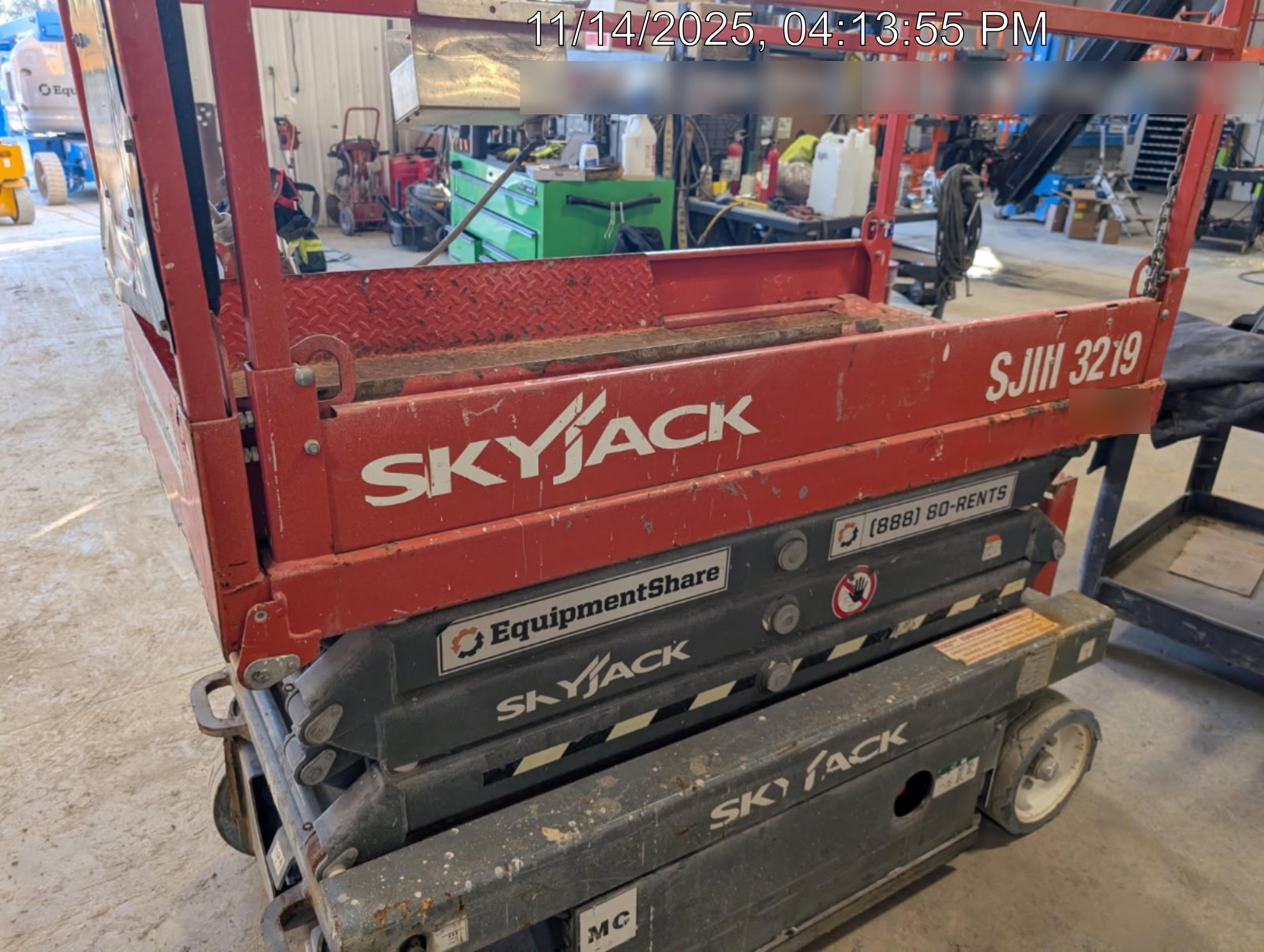 2017 Skyjack SJIII-3219 Standard Rental Specs