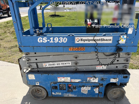 2020 Genie GS-1930 Solid Non Marking Tires, Beacon, Folding rails with half height swing gate