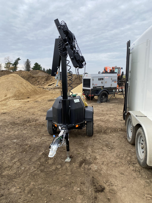 2022 Allmand NLV3GR (4) LED Light Fixture 350W, 23' Vertical Mast, 3kW Prime, Towable, ES Decals, T3