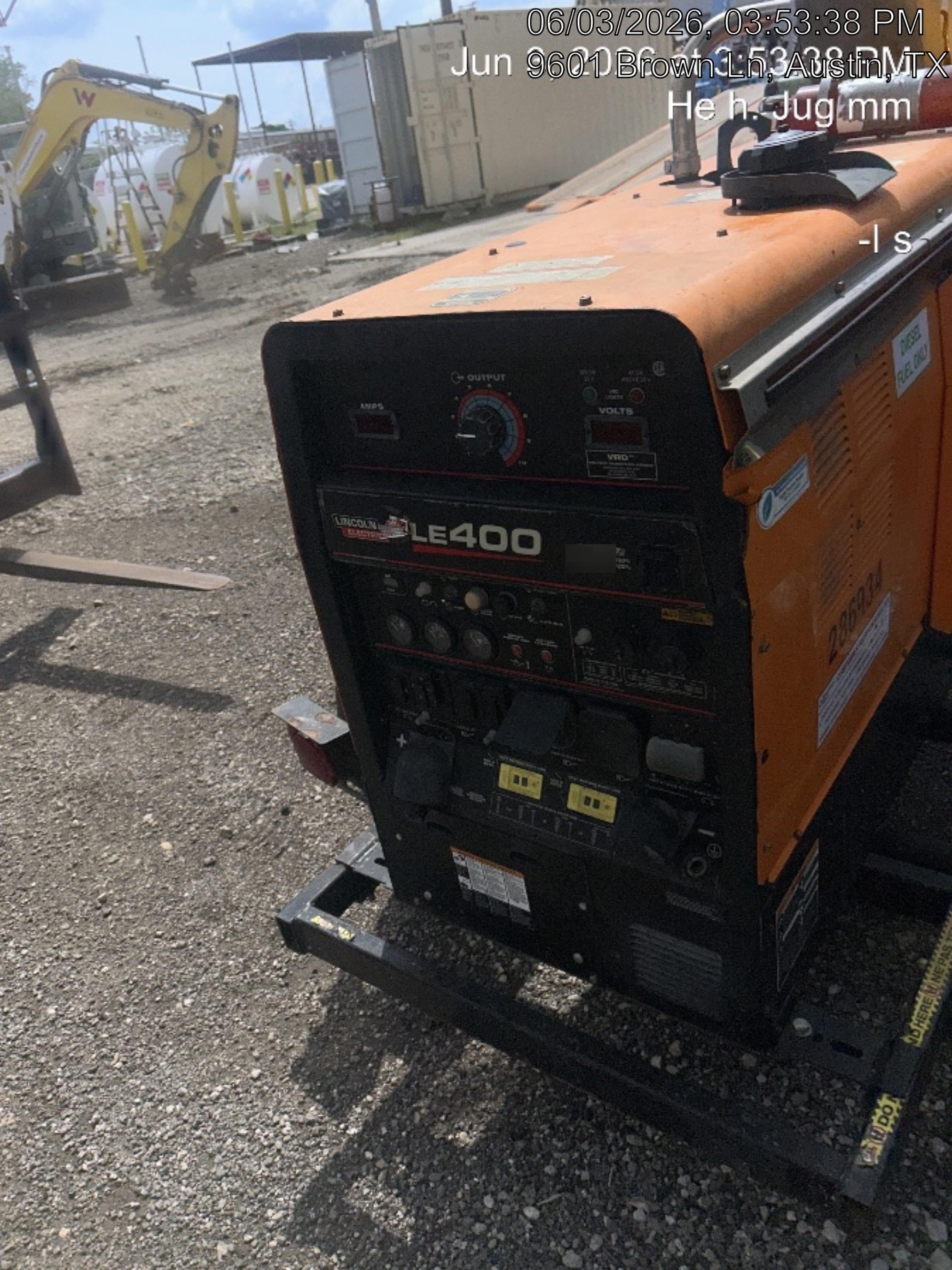 2022 Lincoln Electric LE400 Kubota V1505, Trlr, Cable Rack, Light Kit, ES Decals, T3