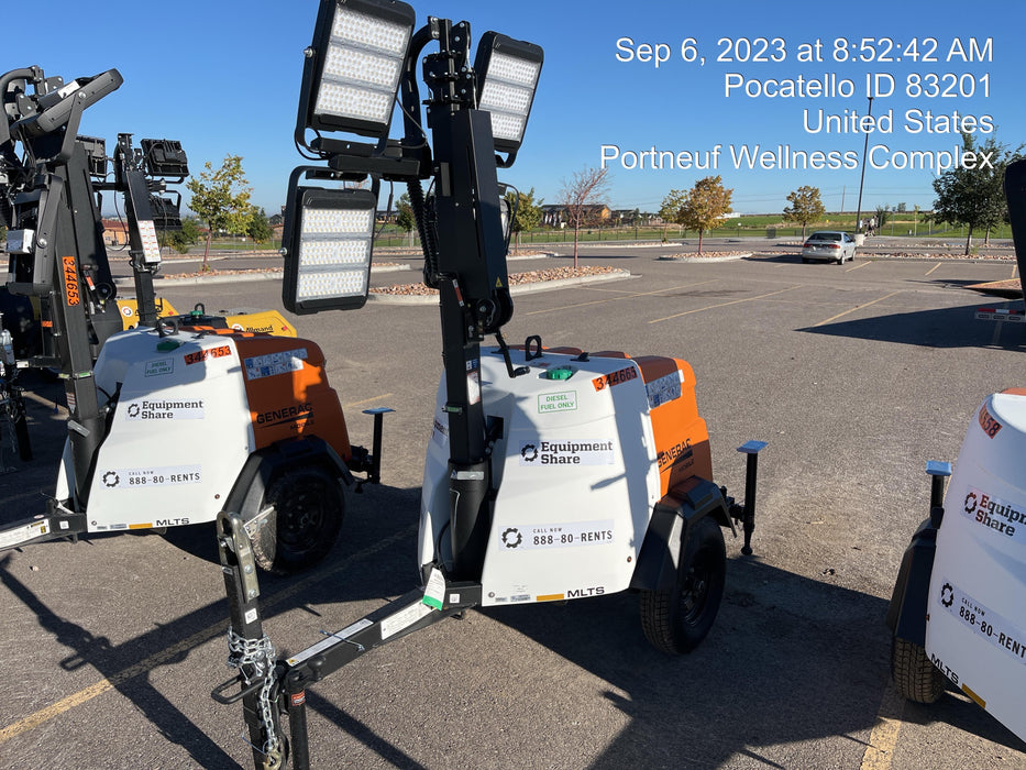 2023 Generac MLT2 Diesel, Flex Switch 120V Input, Powerzone Controller, (4) 320W LED Lights, 4kW Generator, 39.9 Gal Fuel Tank, 2" Ball, T3