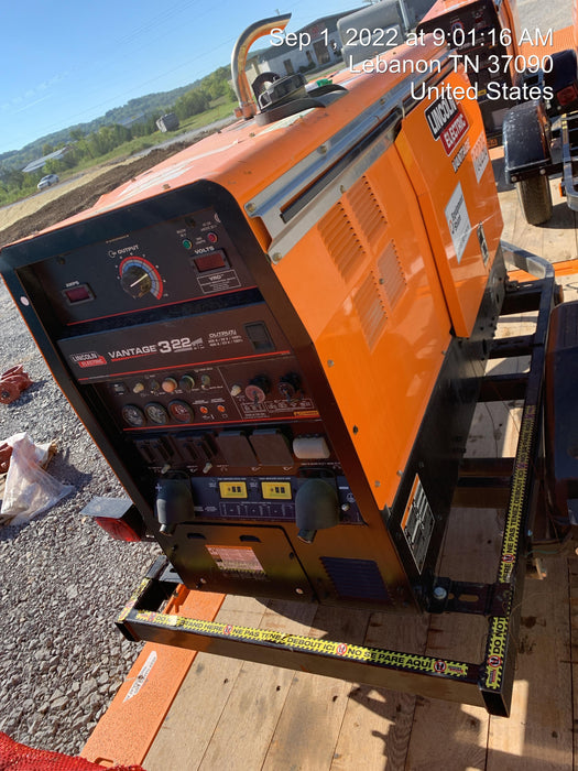 2021 Lincoln Electric Vantage 322 Vantage 322 Ready Pak 3 w/ Decals, ORANGE (includes trailer, cable rack, fender light kit) NO Telematics